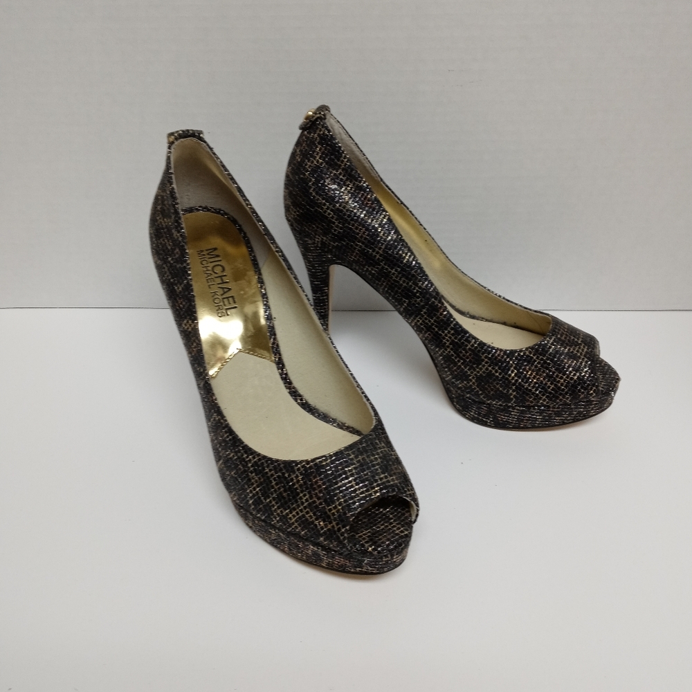Michael Kors platform peep-toe heels